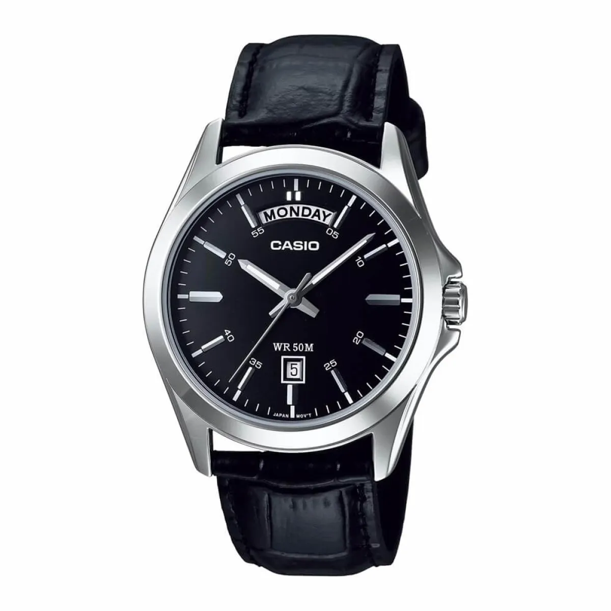 Casio Enticer Day Date Leather Belt Watch MTP-1370L-1AVDF