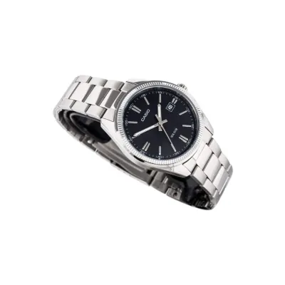 Casio Enticer Date Silver Chain Watch MTP-1302D-1A1VDF(Black)_img_1