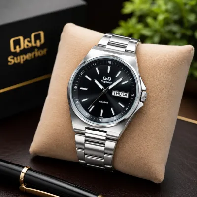 Q&Q Superior Day Date Stainless Steel Silver Chain Watch S396J202Y_img_2