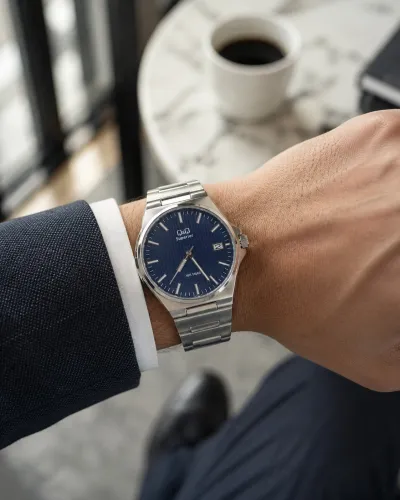 Q&Q Superior S21A-003Y Blue Dial Stainless Steel Men’s Watch_img_2