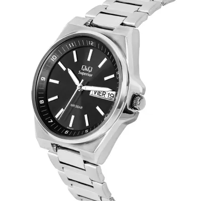 Q&Q Superior Day Date Stainless Steel Silver Chain Watch S396J202Y_img_1