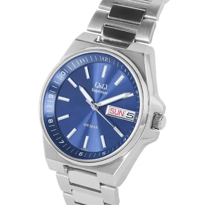 Q&Q Superior Day Date Stainless Steel Silver Chain Watch S396J212Y_img_1