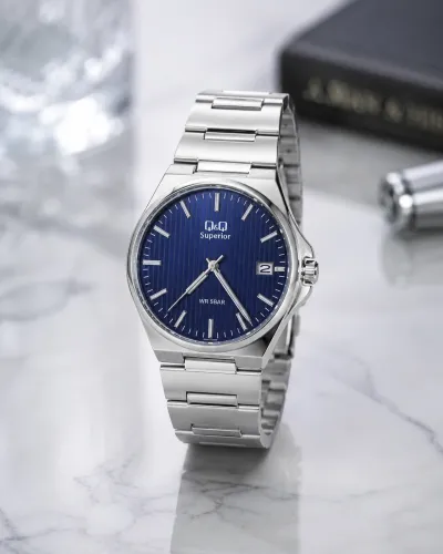 Q&Q Superior S21A-003Y Blue Dial Stainless Steel Men’s Watch_img_1