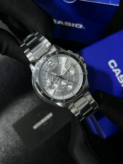 Casio Enticer Multifunction Silver Chain Watch MTP-1374D-7AVDF_img_1