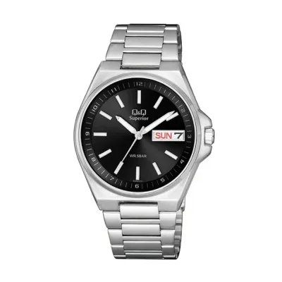 Q&Q Superior Day Date Stainless Steel Silver Chain Watch S396J202Y_img_0