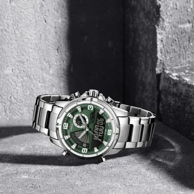 Naviforce 9257 For Men (Silver Green)_img_2