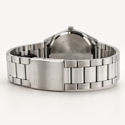 Casio Enticer Date Silver Chain Watch MTP-1302D-7A2VDF(Silver dial, gold markers)_img_1