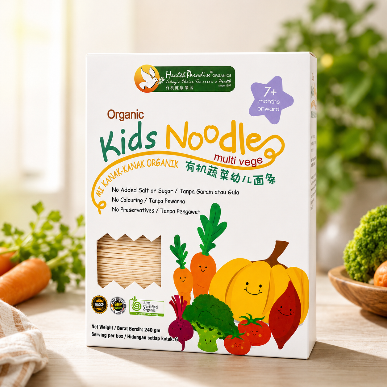 Health Paradise Organics Kids Noodle Multi Vege – 240g