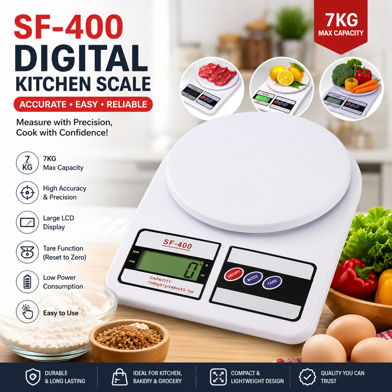 Digital Kitchen Scale – Accurate & Easy Weight Measurement