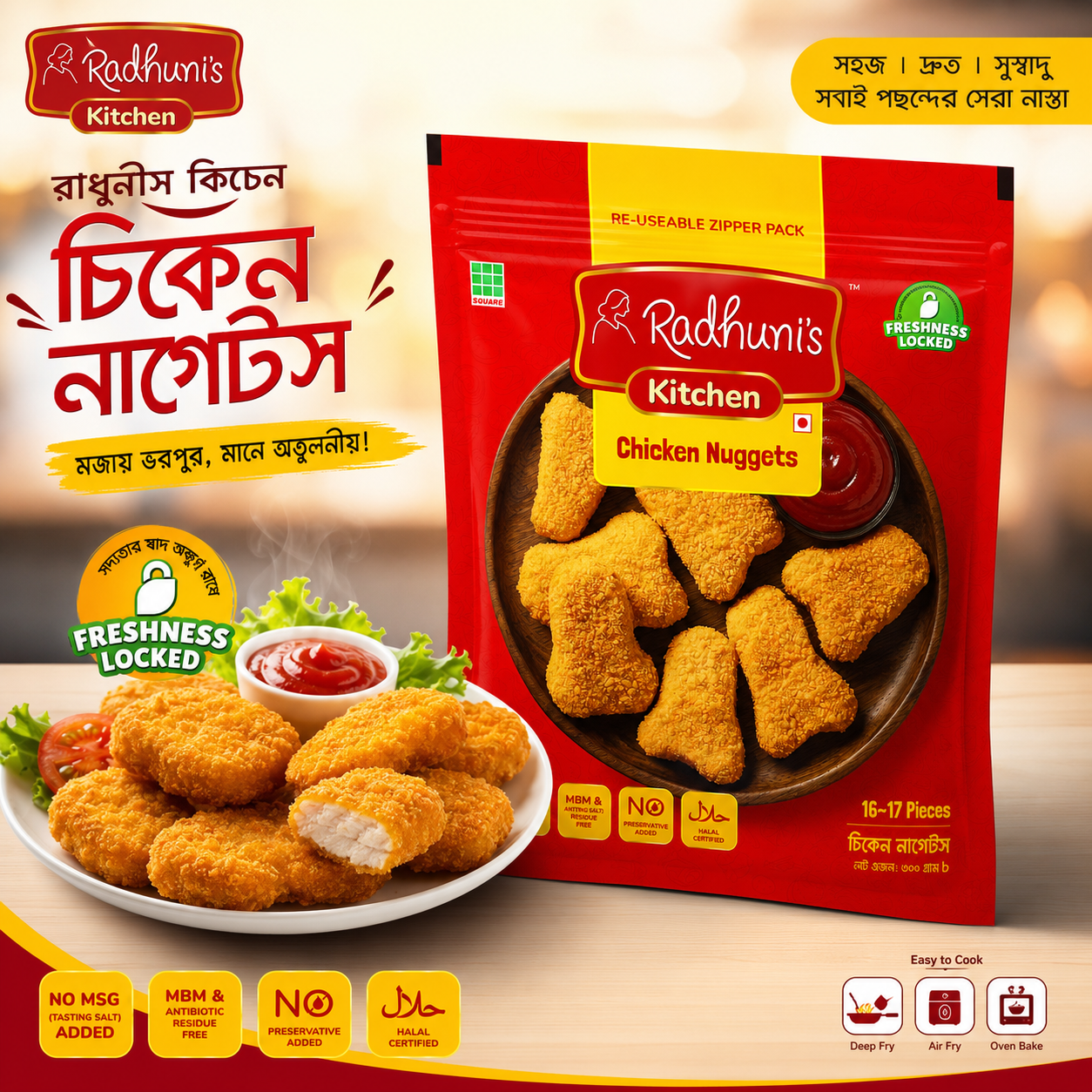 রাধুনী'স কিচেন চিকেন নাগেটস (Radhuni's Kitchen Chicken Nuggets) – 300 গ্রাম