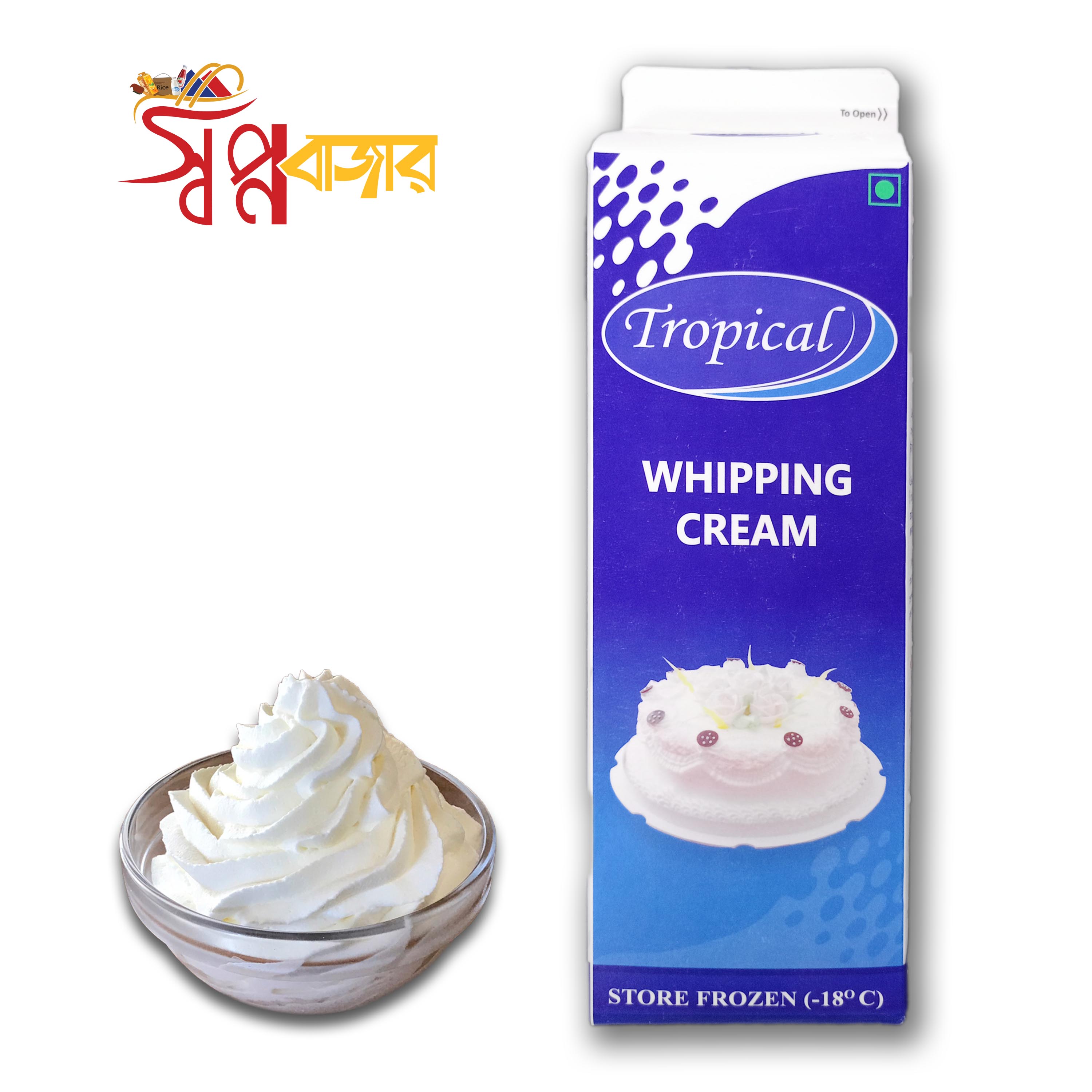 Tropical Whipping Cream-1kg (বিঃদ্রঃ- শুধুমাত্র ক্রিম ”ক্যাশ অন ডেলিভারি” করা হয় না। কারণ এইটা রির্টান যোগ্য না)