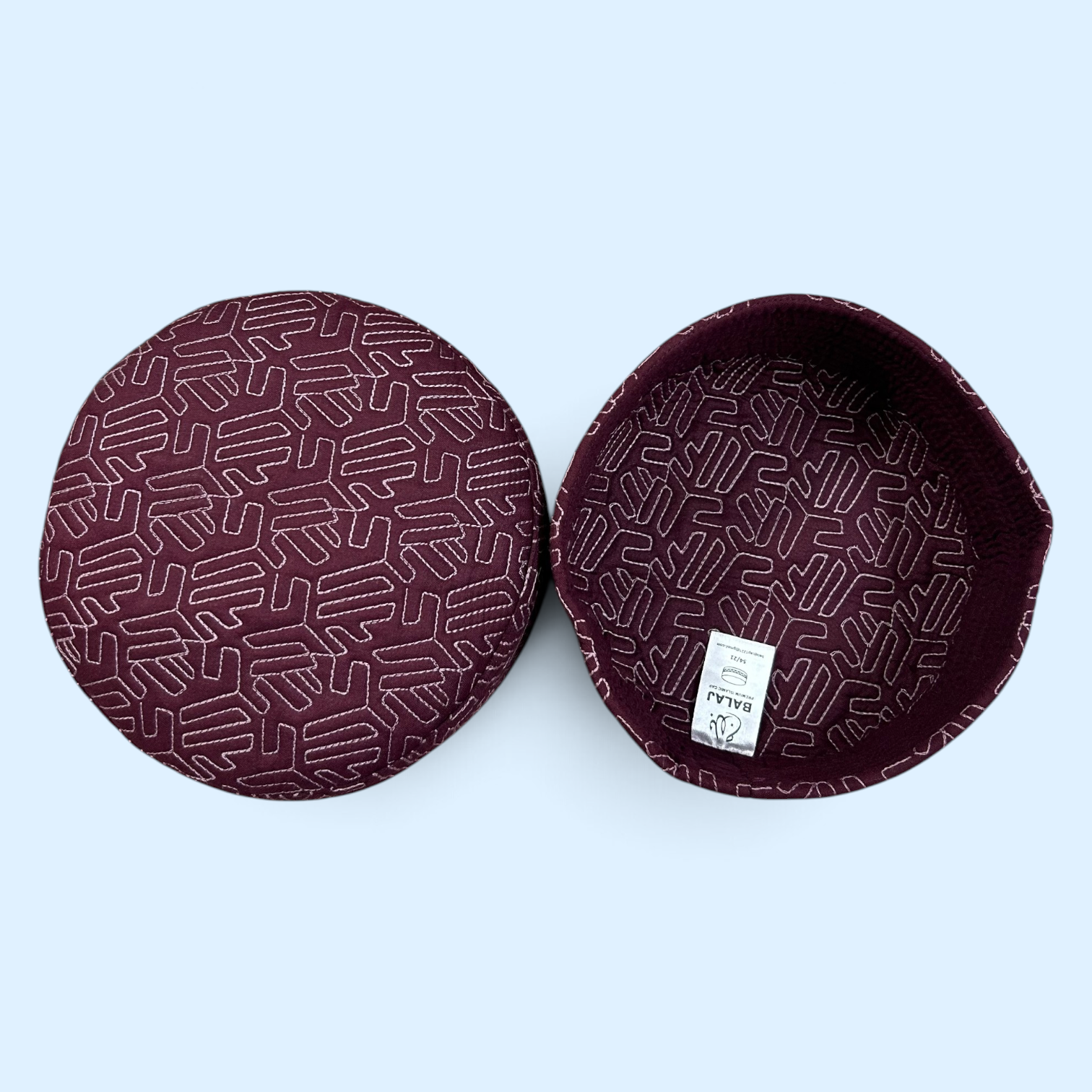 Original Pakistan Imported Geometric Kufi Cap_img_3
