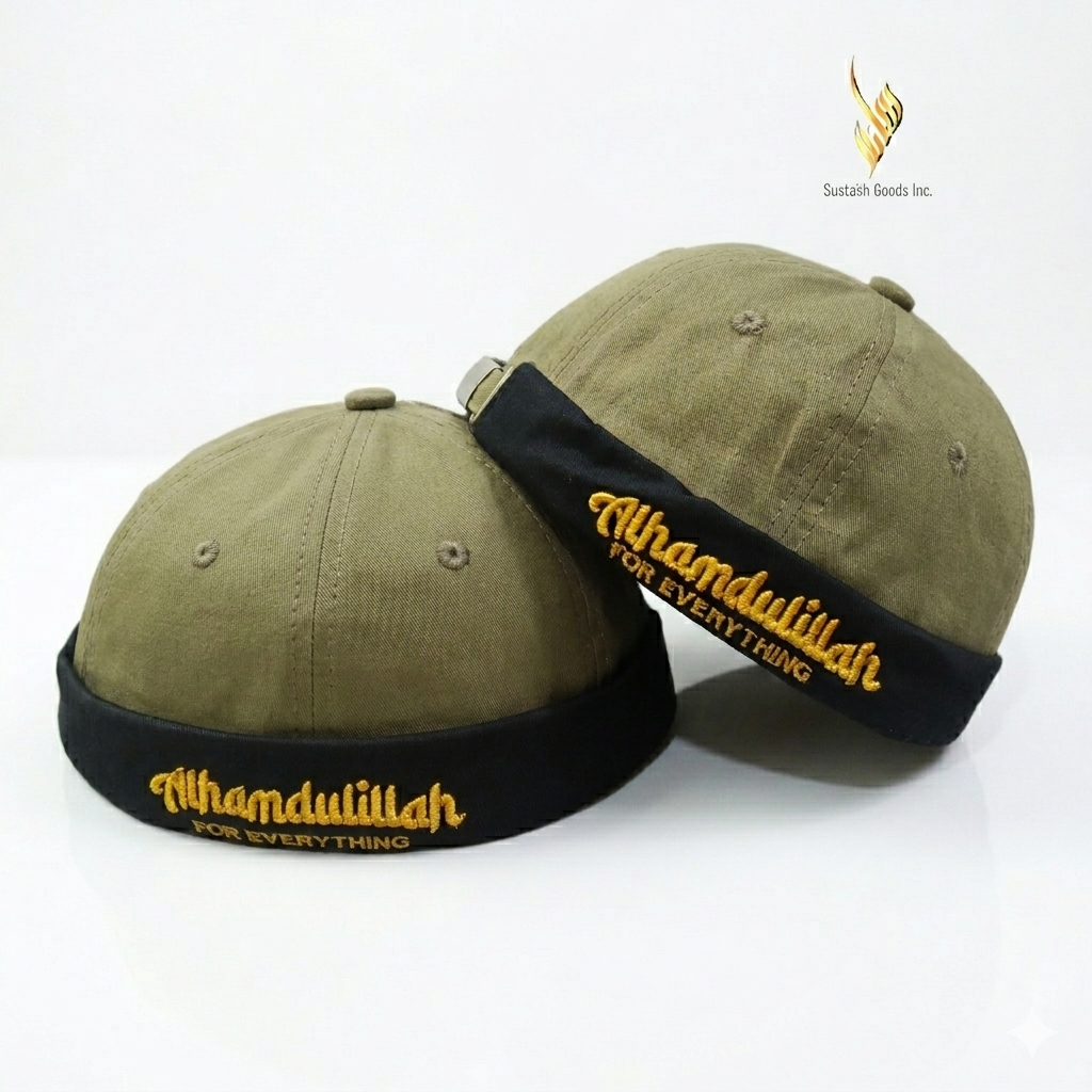 Alhamdulillah For Everything Embroidered Docker Cap