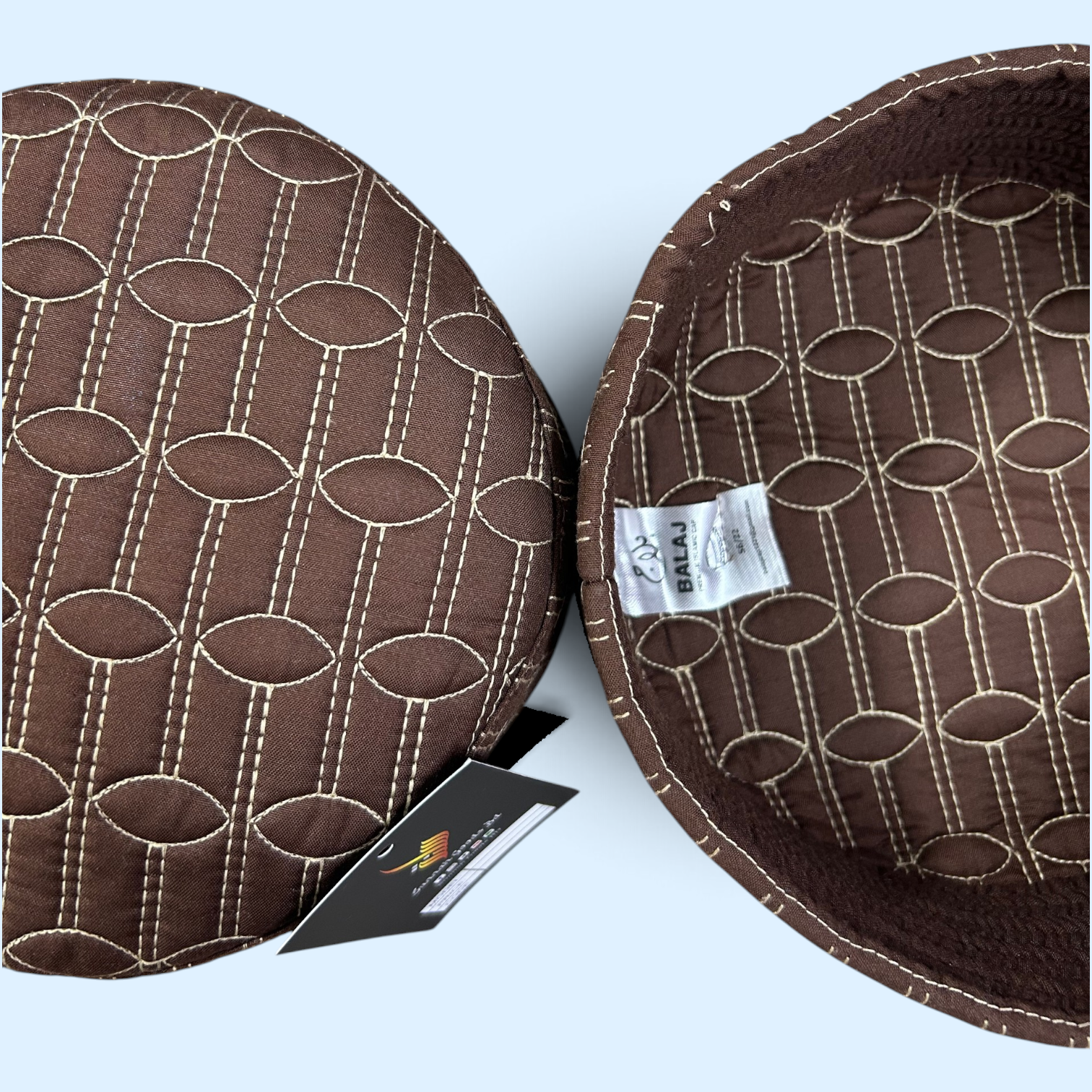 Original Pakistan Imported Geometric Kufi Cap_img_4