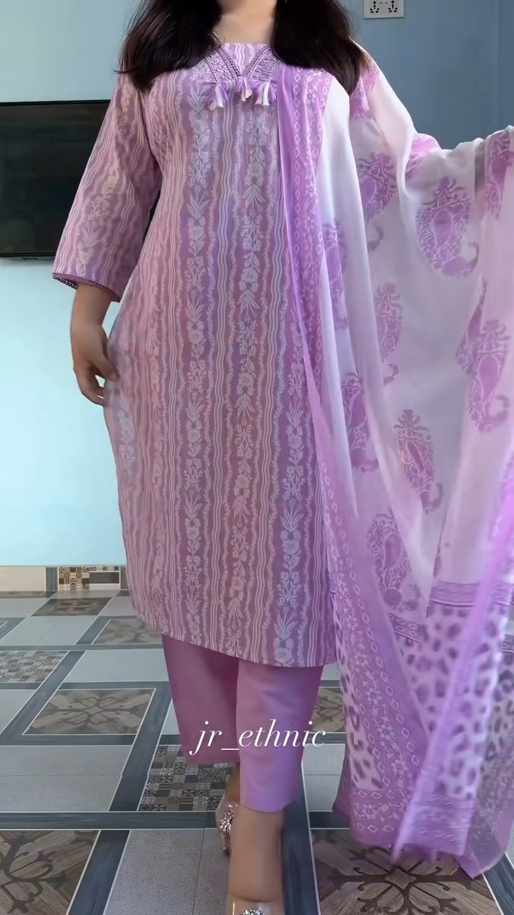 রেডিমেড সুতি থ্রি পিস 🌸 - Image 3