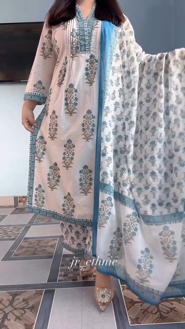 রেডিমেড সুতি থ্রি পিস 🌼 - Image 7