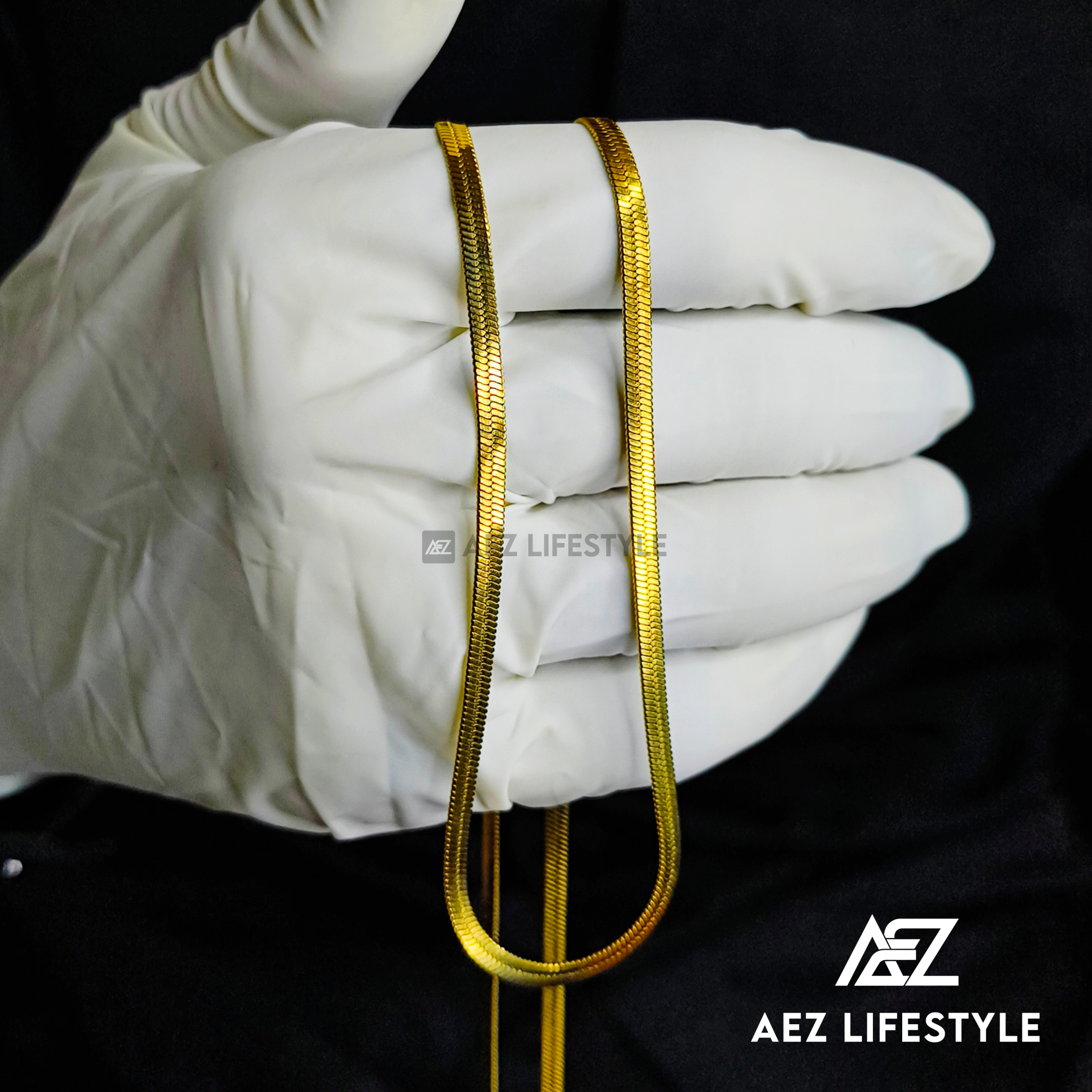 Premium Golden Flat Snake Neck Chain Unisex Chain