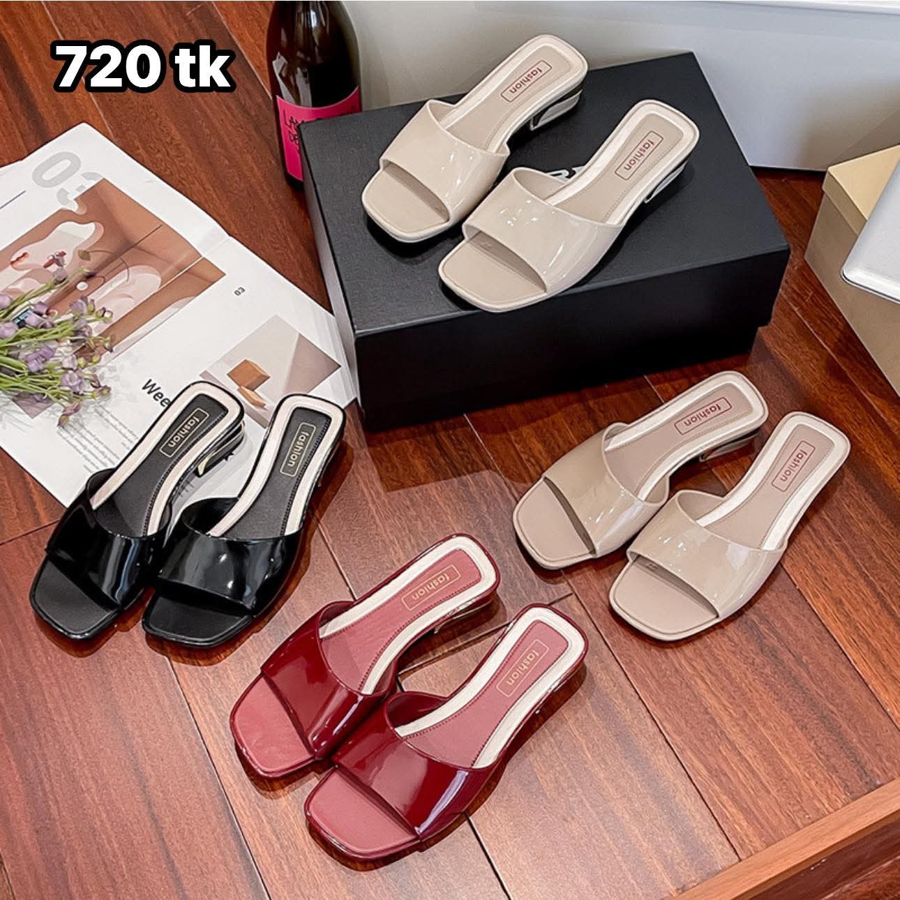 NS4751-Glossy Heel Sandle