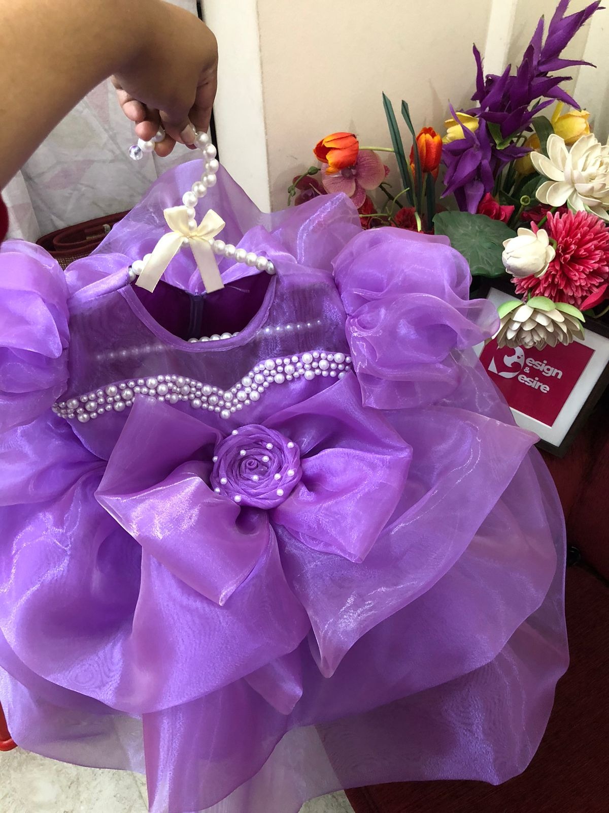 Product imageProduct imageProduct imageProduct image Luxury Lavender Baby Dress for Birthday, Photoshoot & Party