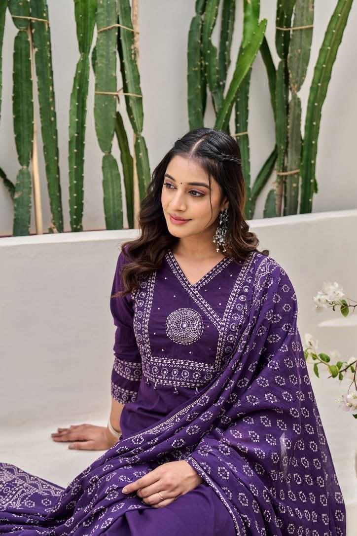 Premium Cotton (Suti) Three Piece Setđŋ - Image 2