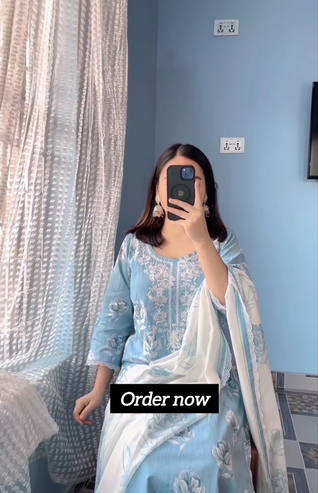 পিউর কটন(সুতি) এম্ভ্রডারি ওয়ার্ক থ্রি-পিস সেট🌿 - Image 1