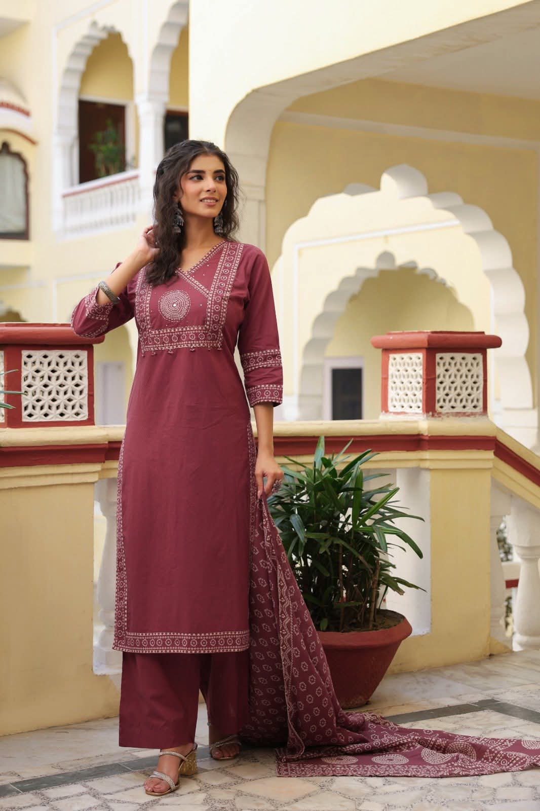 Premium Cotton (Suti) Three Piece Set đŋ - Image 1