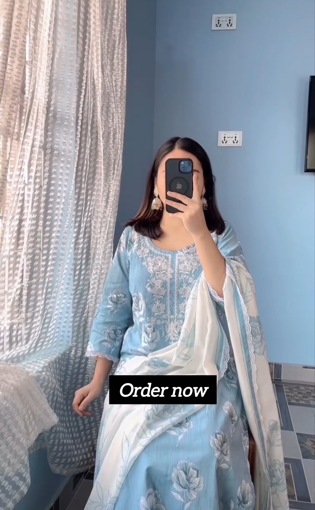 পিউর কটন(সুতি) এম্ভ্রডারি ওয়ার্ক থ্রি-পিস সেট🌿 - Image 3