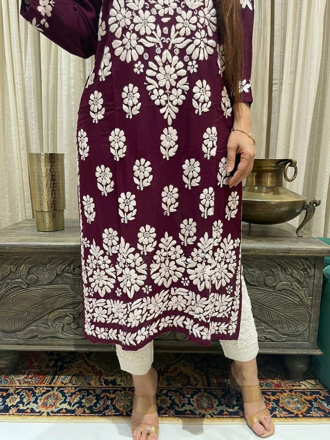 Reddish-Brown(Koliza) Lakhno Two Piece Set - Image 1