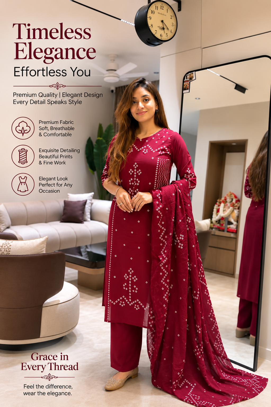 Comfortable Cotton Three Piece Set - Image 2