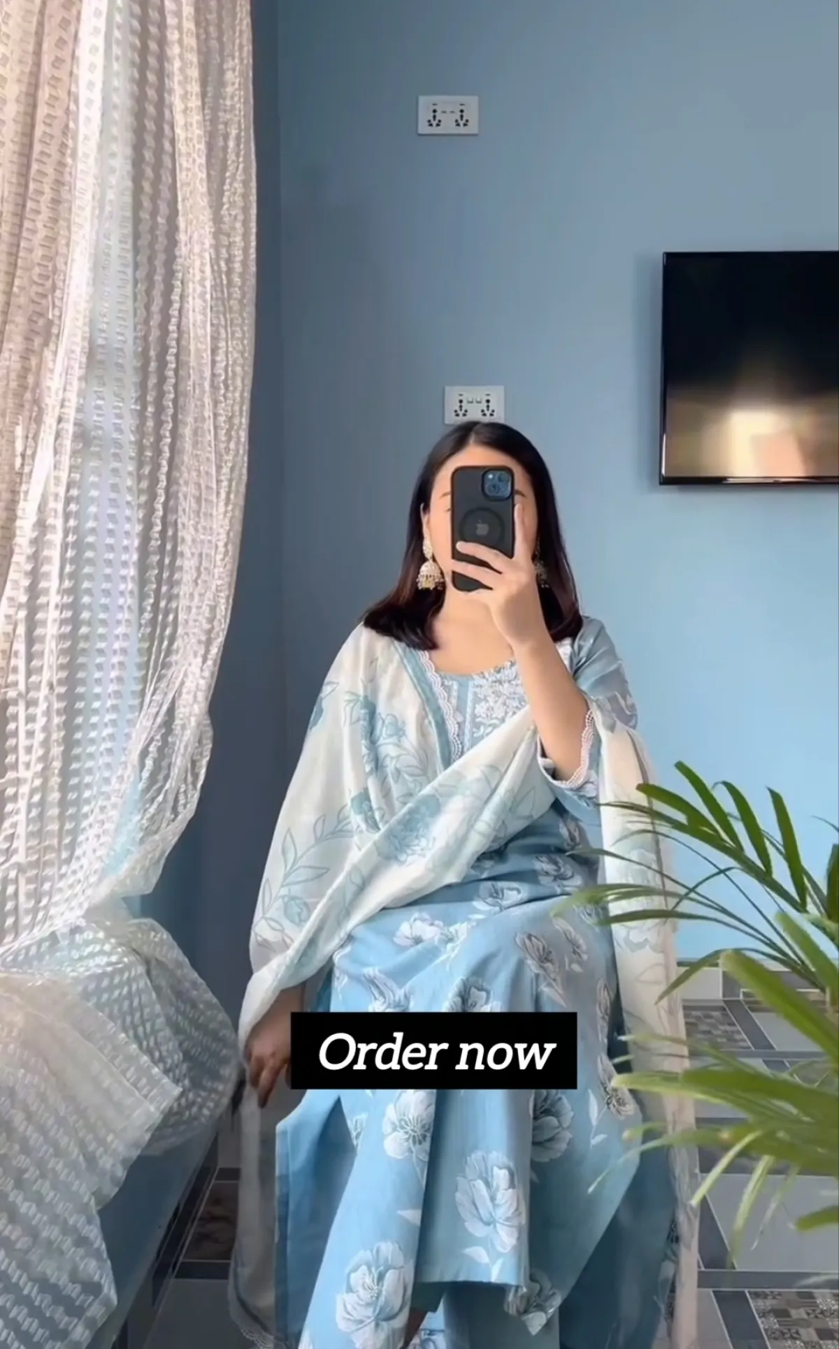 পিউর কটন(সুতি) এম্ভ্রডারি ওয়ার্ক থ্রি-পিস সেট🌿 - Image 4