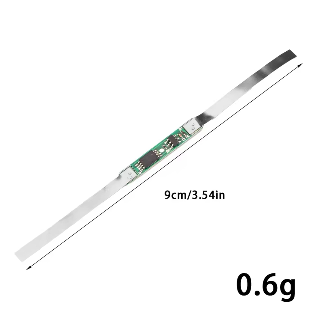 3A 3.7V Lithium-Ion 1S BMS Protection Board with Nickel Strip for 18650 Battery Pack