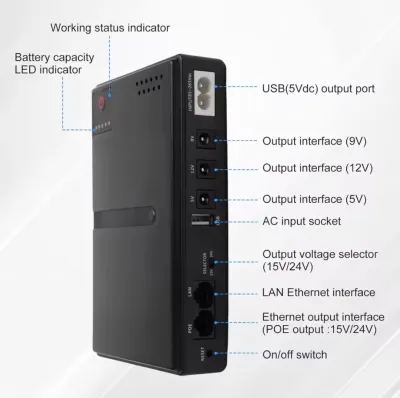 Mini Portable UPS 5V 9V 12V for WiFi Router CCTV Camera With 8000mAh Battery_img_3