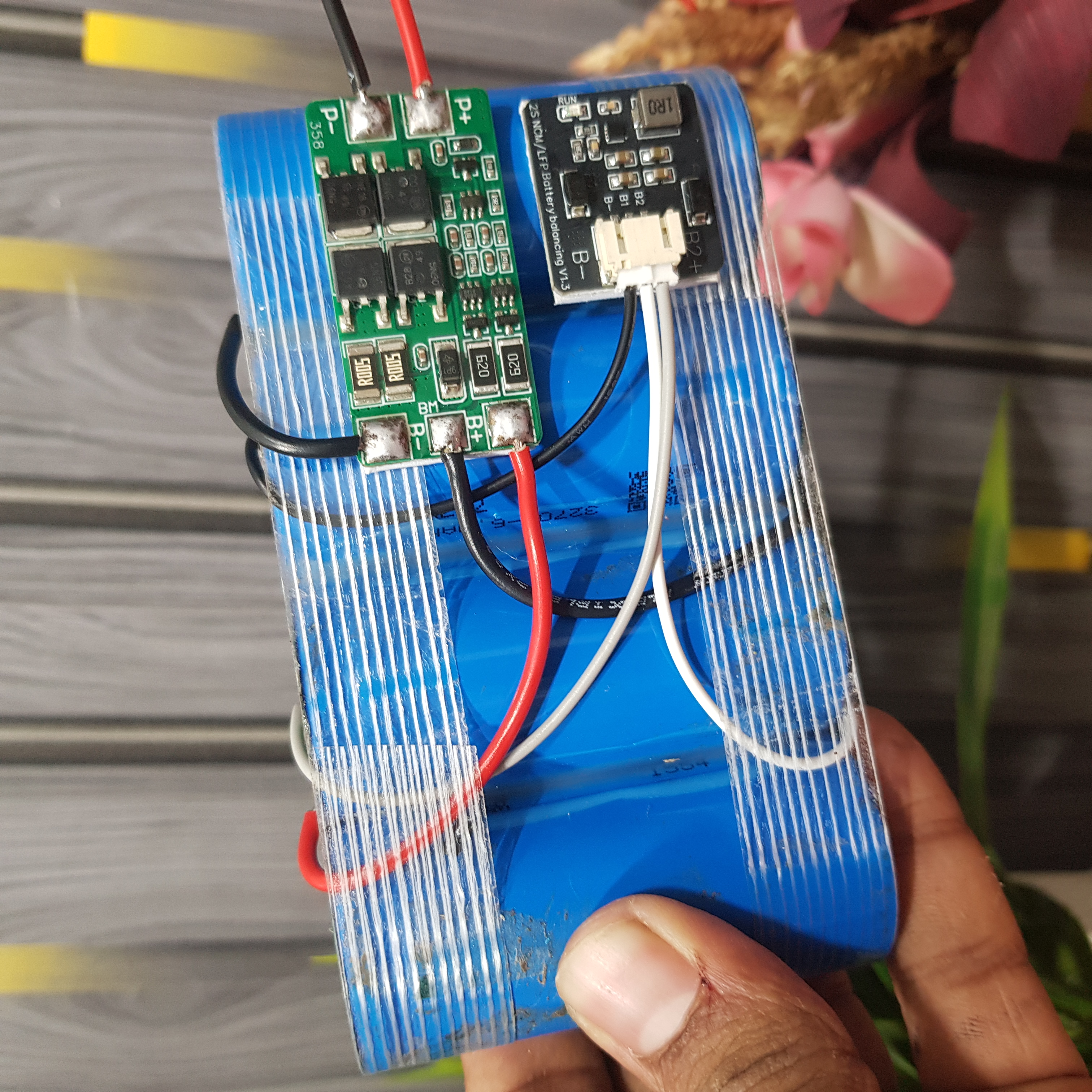 6V 10Ah LiFePO4 Battery Pack 32700 2S4P with 10A Balance BMS & 1.2A Active BalancerRecondition