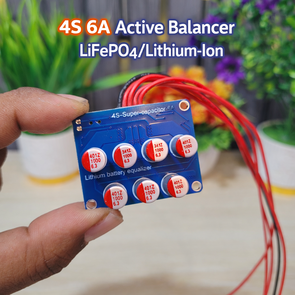 3S 4S 6A Active Balancer For LiFePO4 And Lithium-Ion Battery Packs With Super Capacitor Energy Transfer