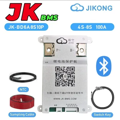 JK Smart 4S–8S 0.6A 100/200A Active Balance BMS  for Lithium / LiFePO4 / LTO –  JK-BD6A8S10P_img_0