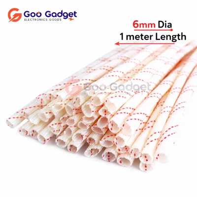 6mm Fiberglass Sleeving High Temperature Insulated Glass Fiber Tube 1 Meter_img_0
