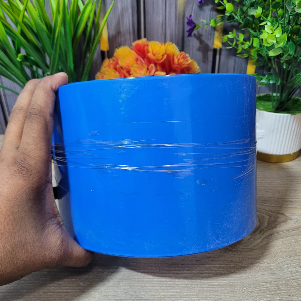 1ft 130mm Heat Shrink Tube Battery Pack Wrapping PVC Sleeve Blue