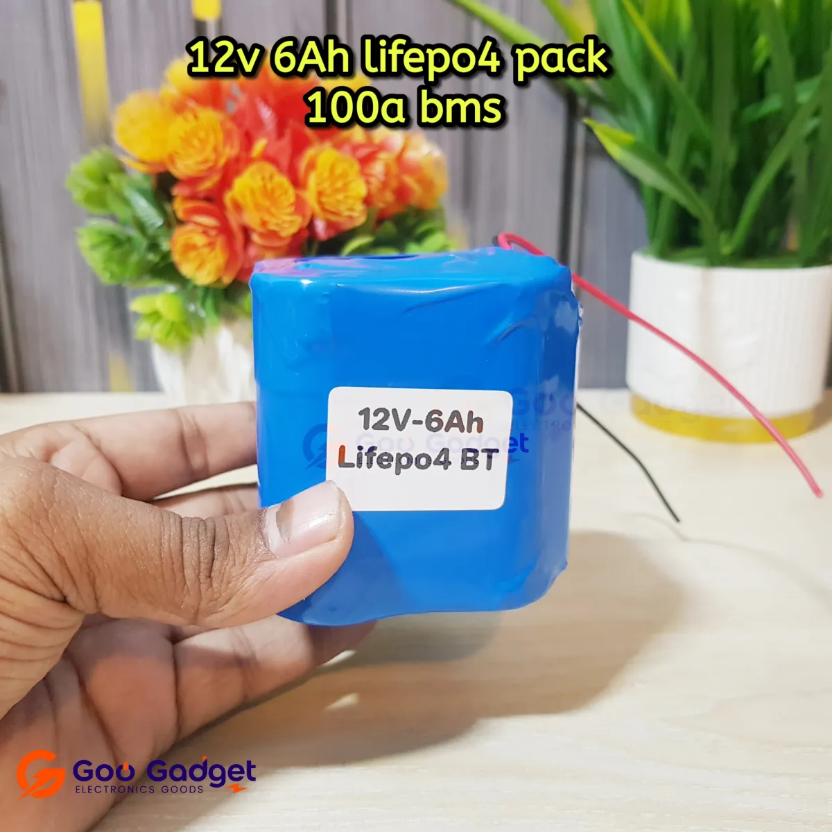 12V 6Ah LiFePO4 Battery Pack 4S 32700 6000mAh Cells with 100A BMS High Current Backup Battery