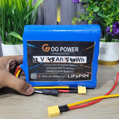12V 45Ah LiFePO4 Battery Pack with 4S 50A 1.2A Active Balancer BMS_img_0