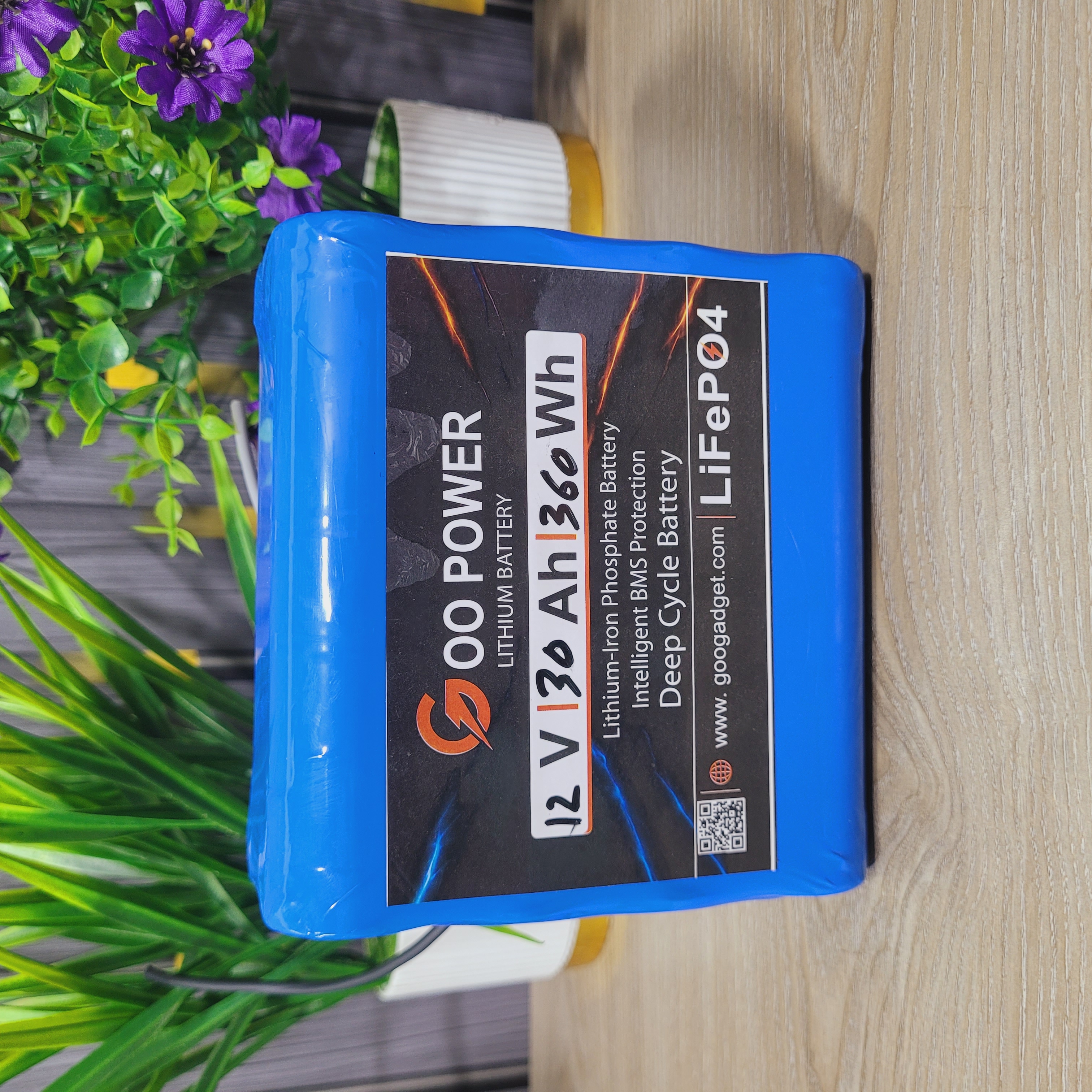 12V 30Ah LiFePO4 Battery Pack with 4S 50A 1.2A Active Balancer BMS