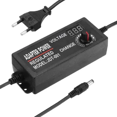 DC 3-24V 5A Adjustable Power Adapter with LED Voltmeter | AC 220V to DC 24V Converter_img_0
