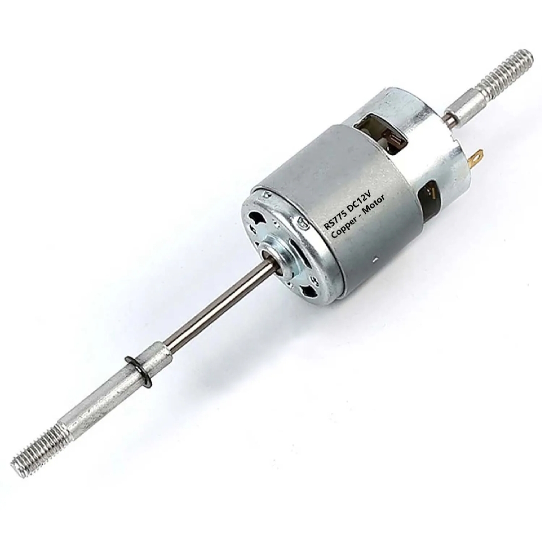 RS755 12V Double Shaft Long Thread High Torque DC Motor for Rechargeable Fan