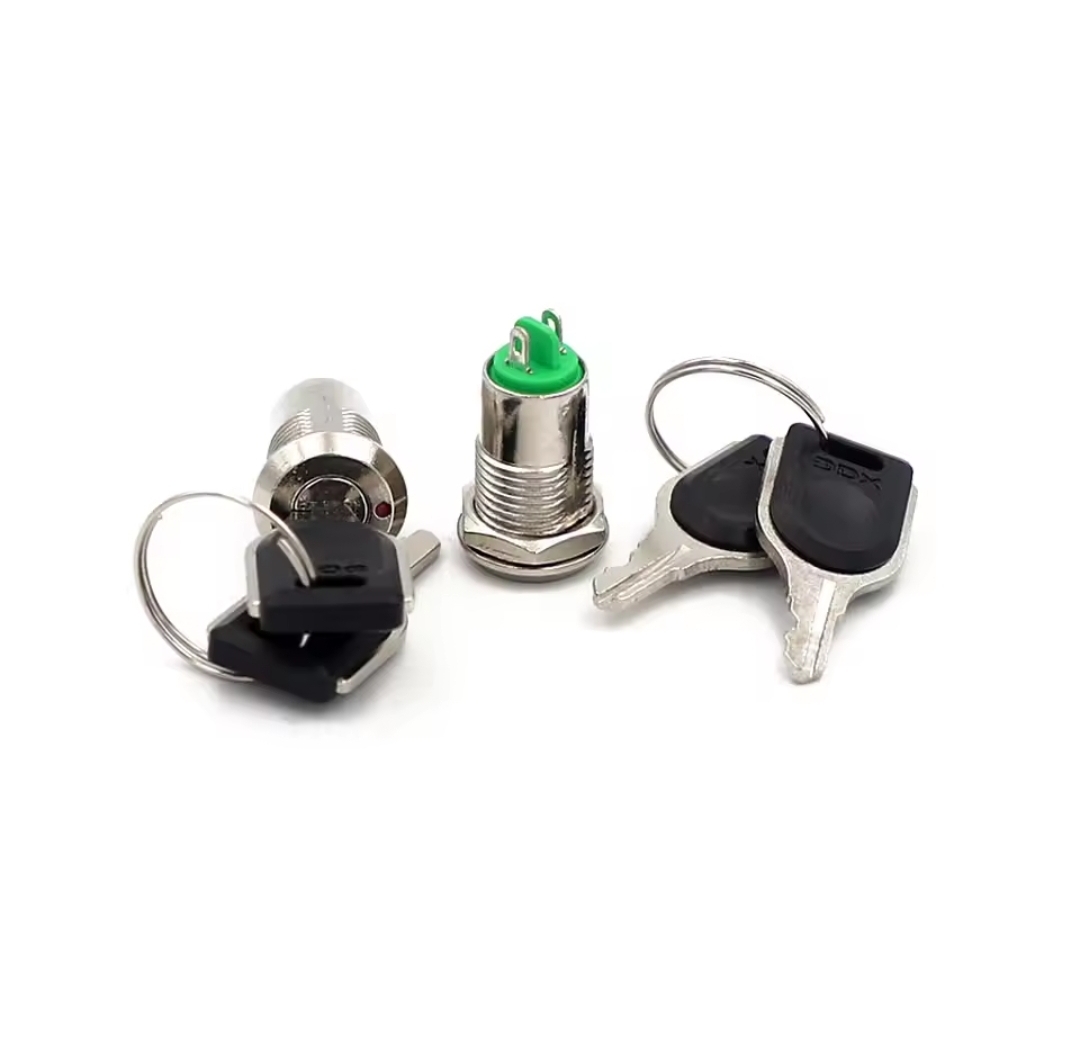 12mm Zinc Alloy Electronic Key Switch 2 Position ON/OFF With 2 Keys_img_2