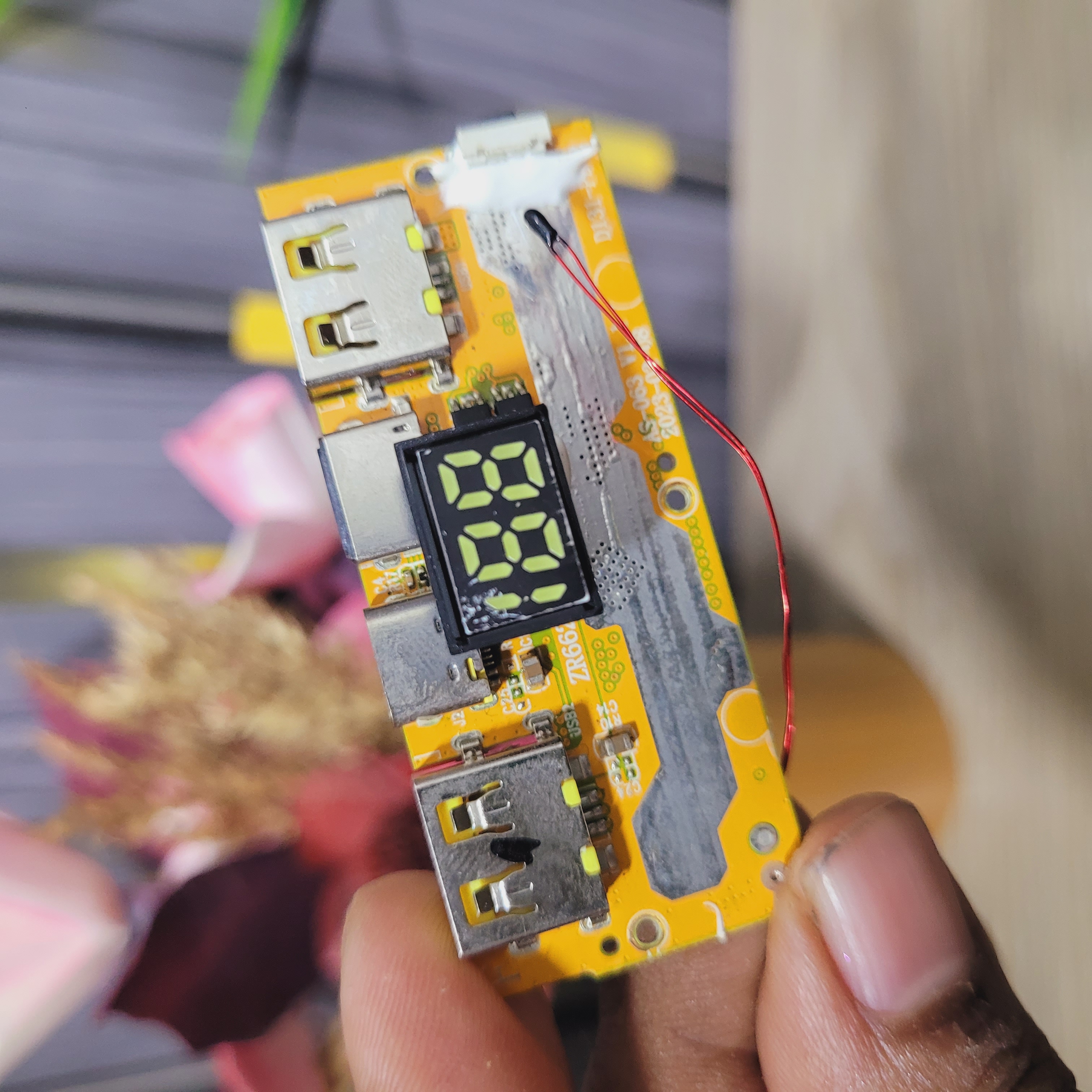 SW6208 22.5W Fast Charging Power Bank Module with LED Display (Dual USB + Type-C)