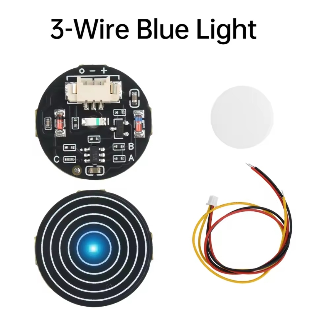 DC 3V-30V Touch Key Switch Module 2.5A 3-Wire Blue Light Jogging Locking Bistable