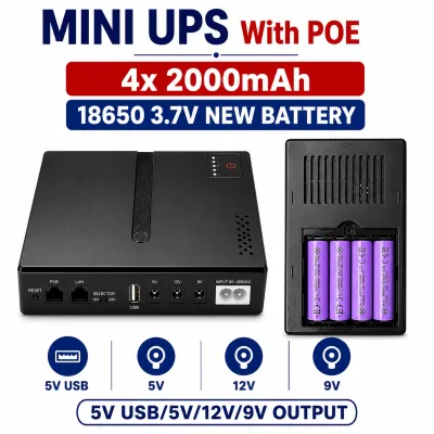 Mini Portable UPS 5V 9V 12V for WiFi Router CCTV Camera With 8000mAh Battery_img_0