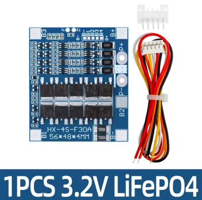 12V 30A LiFePO4 Battery BMS Protection Board with Balance_img_0
