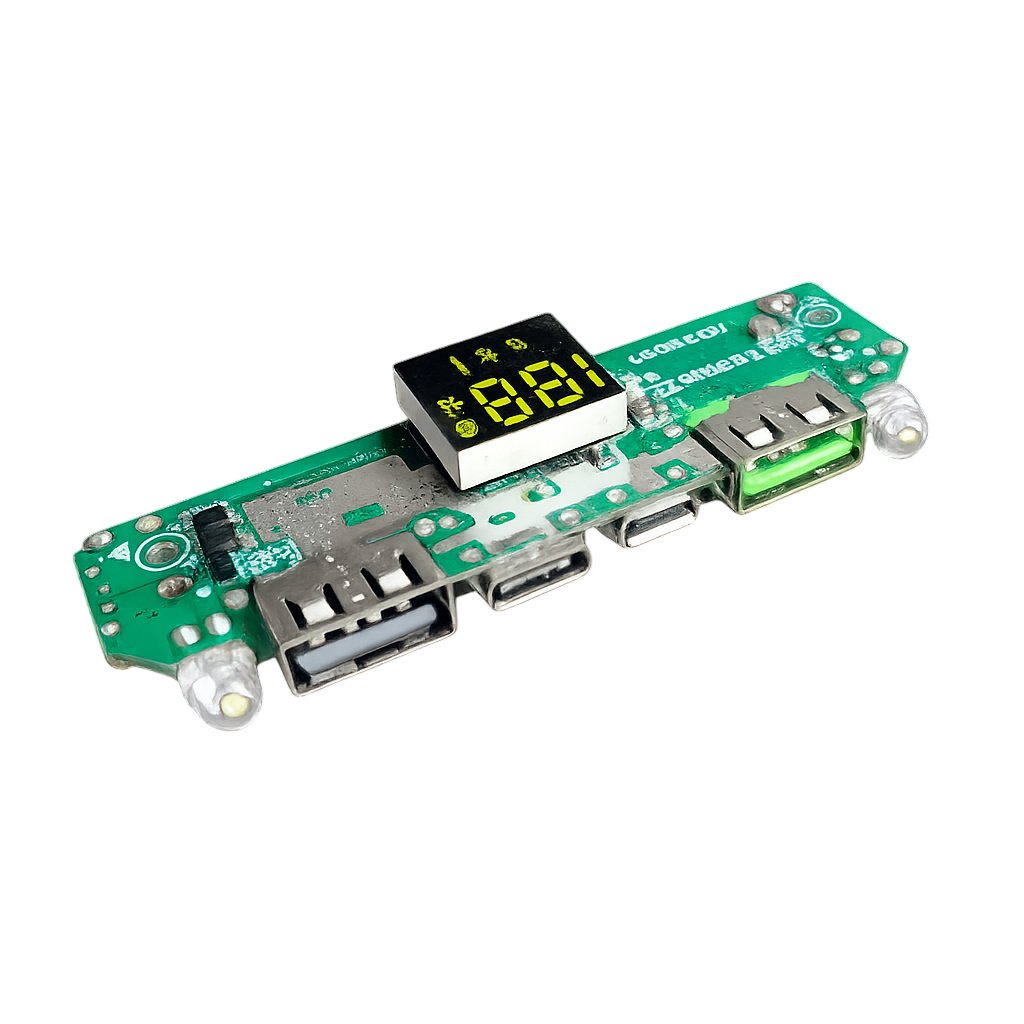 22.5W Fast Charging Power Bank Circuit Board Dual LED Light Digital Display Module