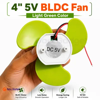 4 Inch 5V BLDC Cooling Fan Light Green High Speed DC Fan_img_1