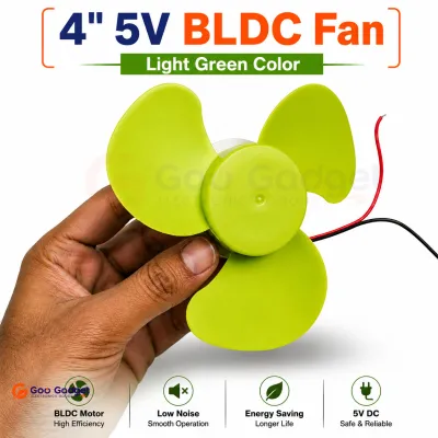 4 Inch 5V BLDC Cooling Fan Light Green High Speed DC Fan_img_0